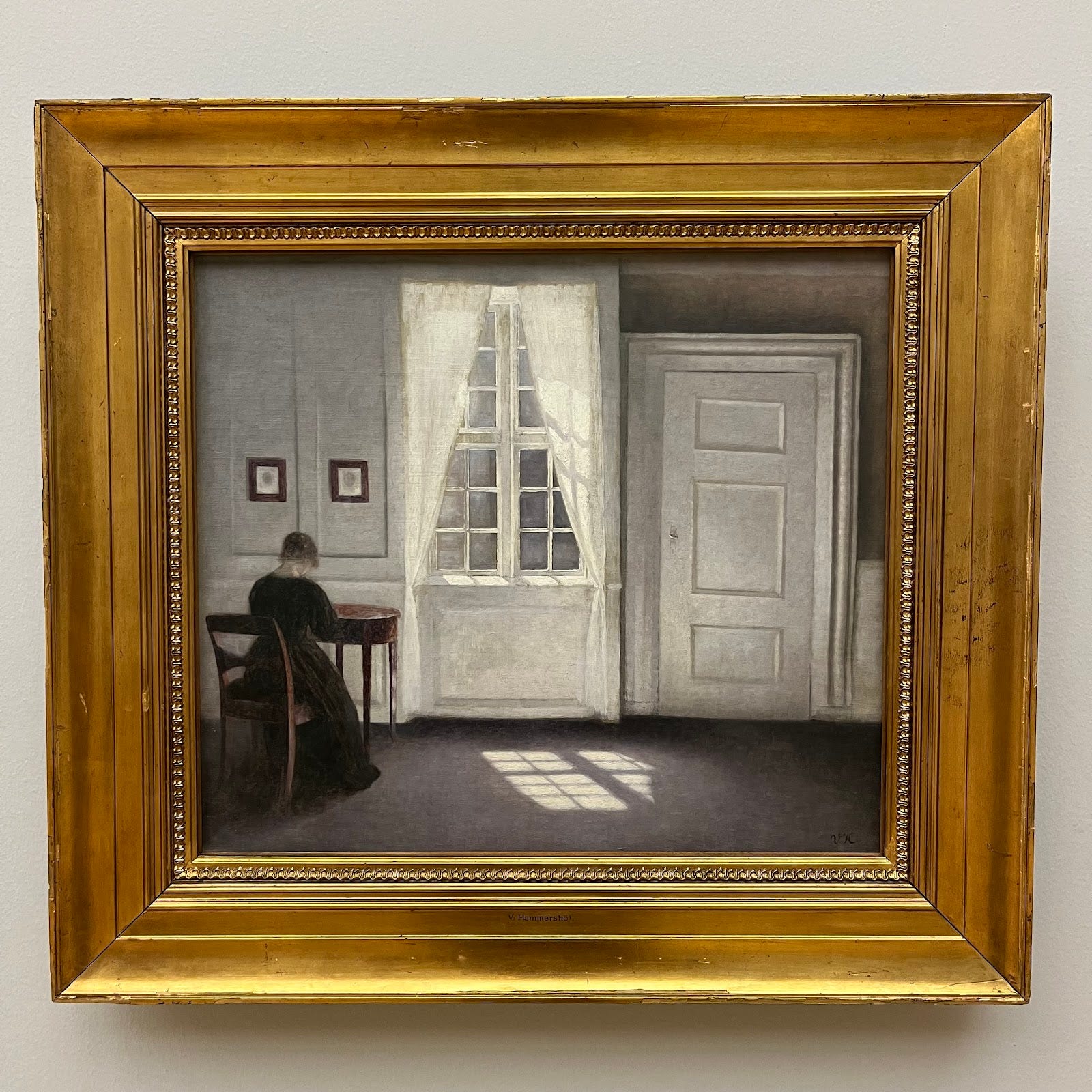 A Woman in an Interior, Strandgade 30 by Vilhelm Hammershøi