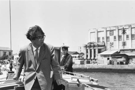 Matsumoto on a police boat patrol